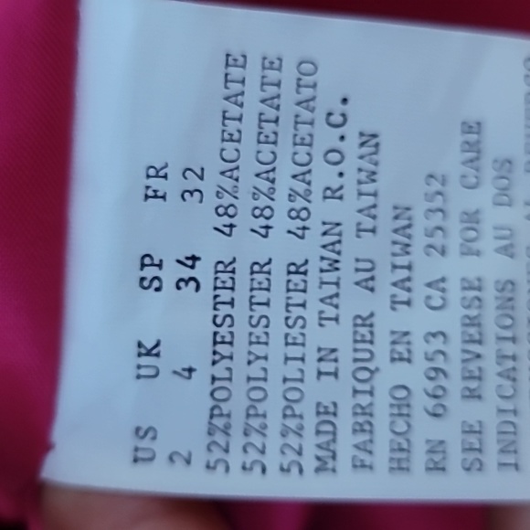 Theo Miles Midi Dress Sz 2 Retro Fushia Vintage 90s - Picture 10 of 11